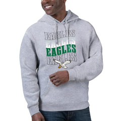 Philadelphia Eagles Starter Unisex Throwback Name Drop Pullover Hoodie - Heather Gray on sale