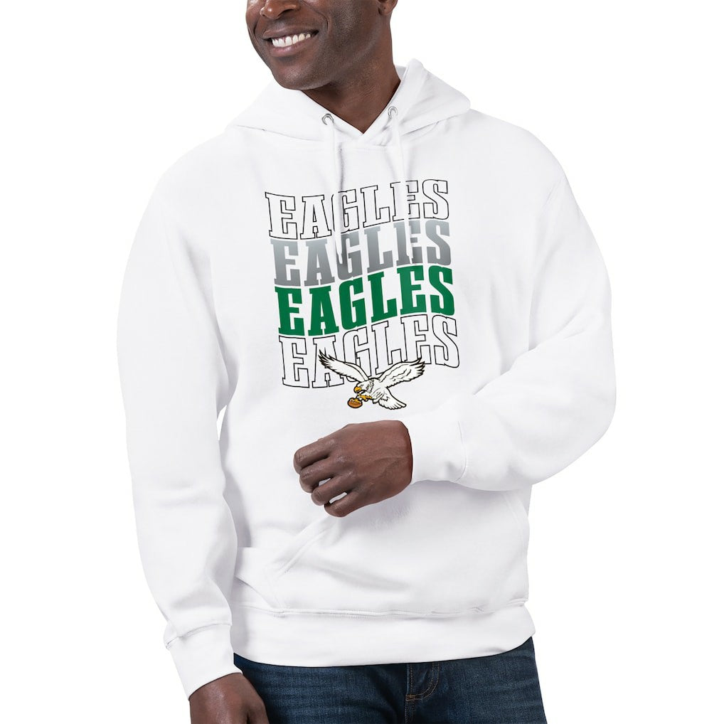 Philadelphia Eagles Starter Unisex Throwback Name Drop Pullover Hoodie - White for sale