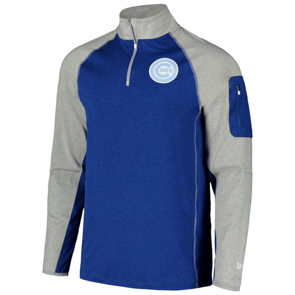 Chicago Cubs Father's Day Raglan Quarter-Zip Top Royal
