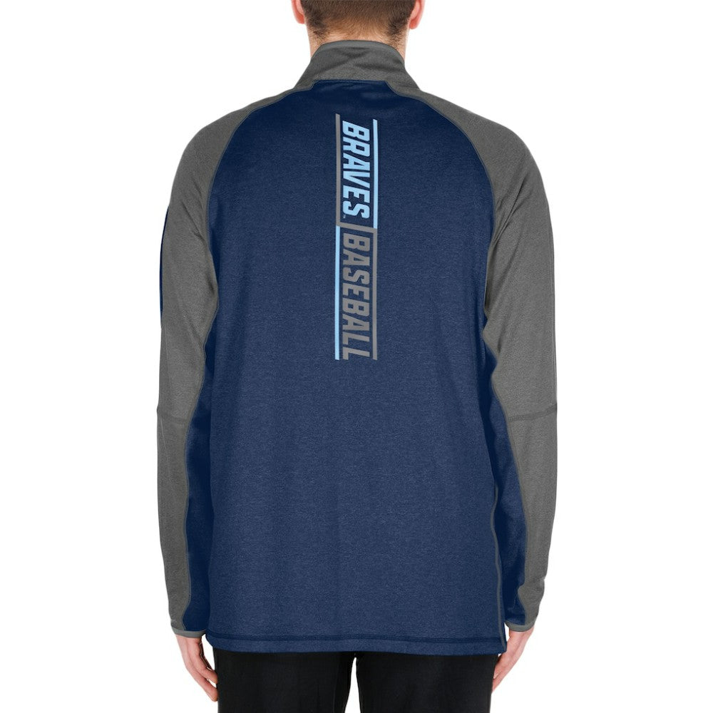 Atlanta Braves Father's Day Raglan Quarter-Zip Top Navy