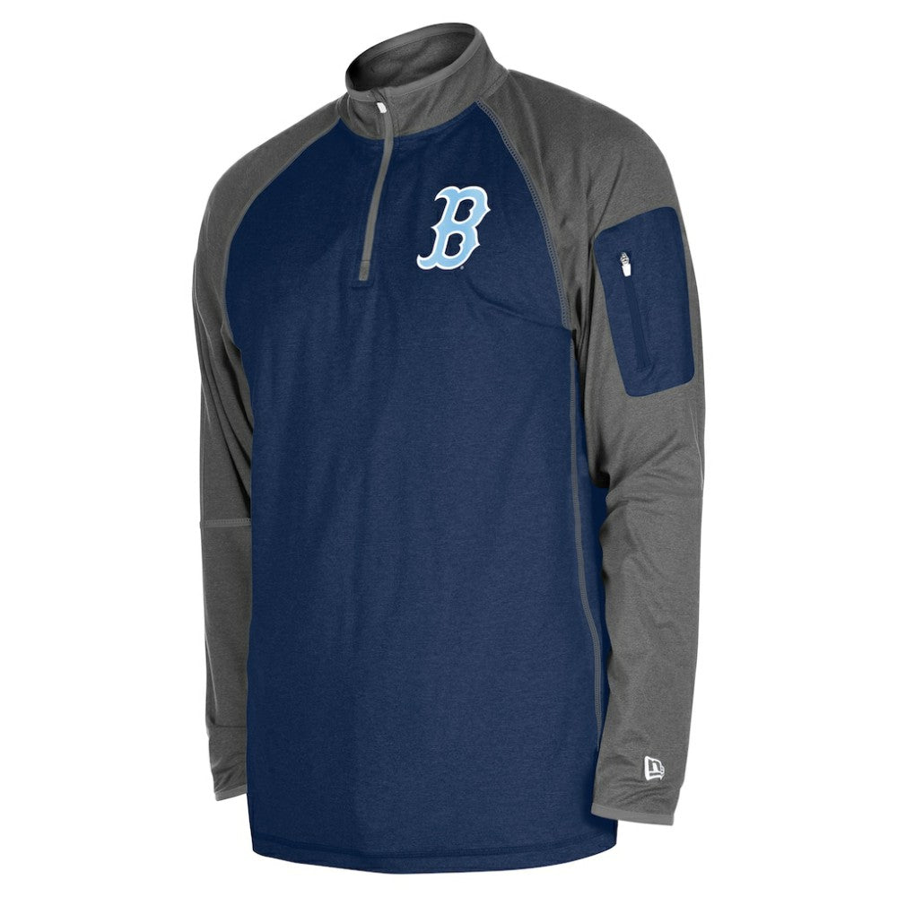 Boston Red Sox Father's Day Raglan Quarter-Zip Top Navy