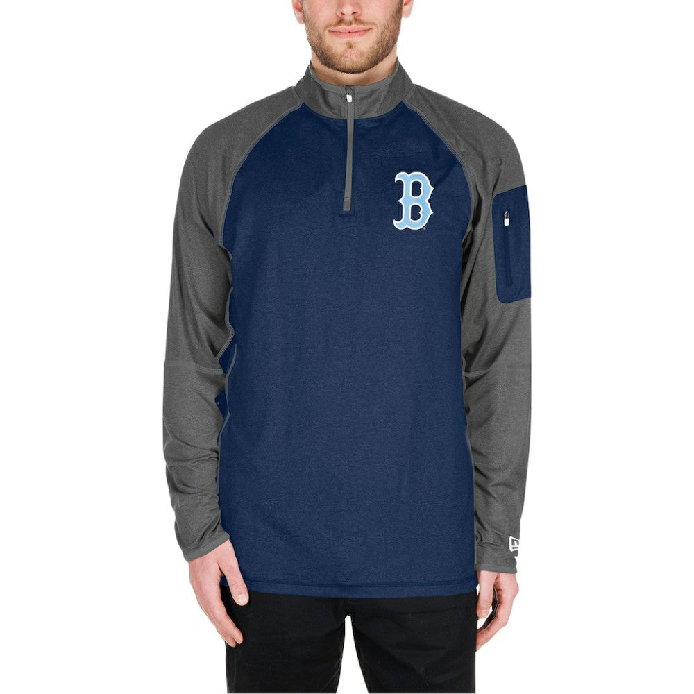 Boston Red Sox Father's Day Raglan Quarter-Zip Top Navy