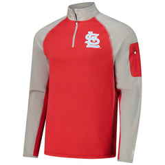 St. Louis Cardinals Father's Day Raglan Quarter-Zip Top Red