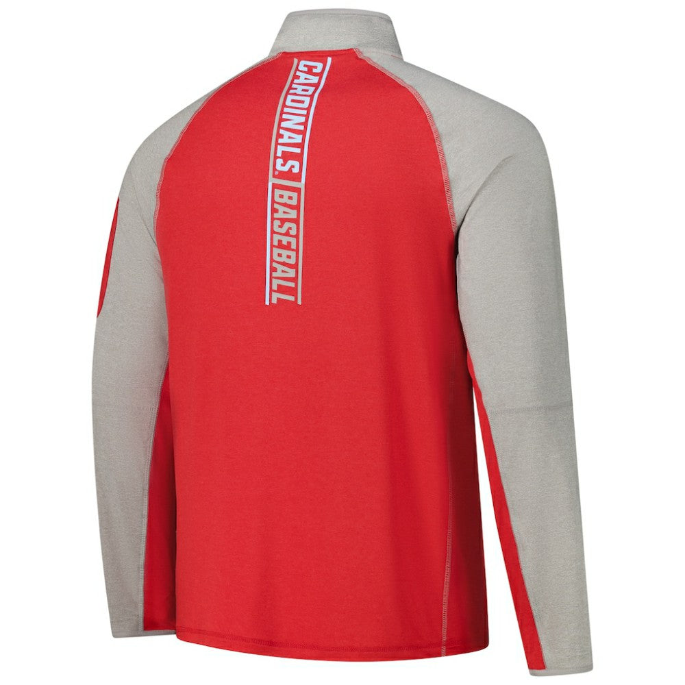 St. Louis Cardinals Father's Day Raglan Quarter-Zip Top Red