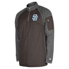 San Diego Padres Father's Day Raglan Quarter-Zip Top Brown