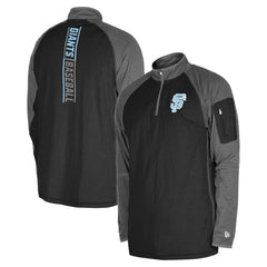 San Francisco Giants Father's Day Raglan Quarter-Zip Top Black