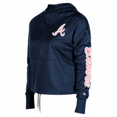 Atlanta Braves Women's Half-Zip Hoodie Navy
