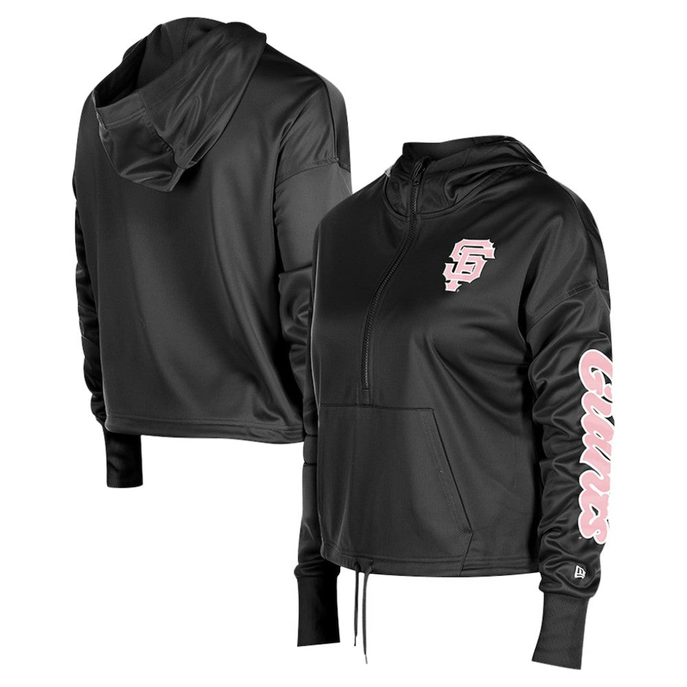San Francisco Giants Women's Half-Zip Hoodie Black