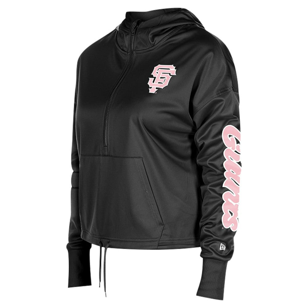 San Francisco Giants Women's Half-Zip Hoodie Black