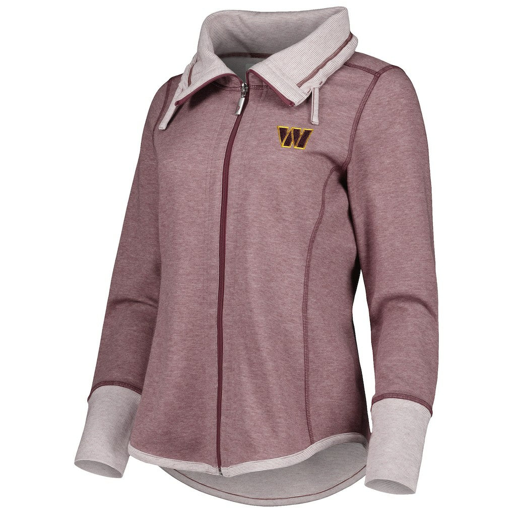 Washington Commanders Women's Sport Sun Fade Full-Zip Sweatshirt - Burgundy outlet
