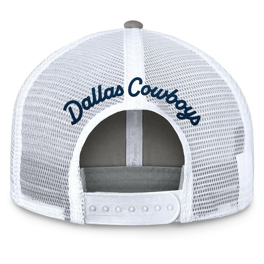 Dallas Cowboys Women's Fundamentals Slogan Trucker Adjustable Hat - Gray/White online