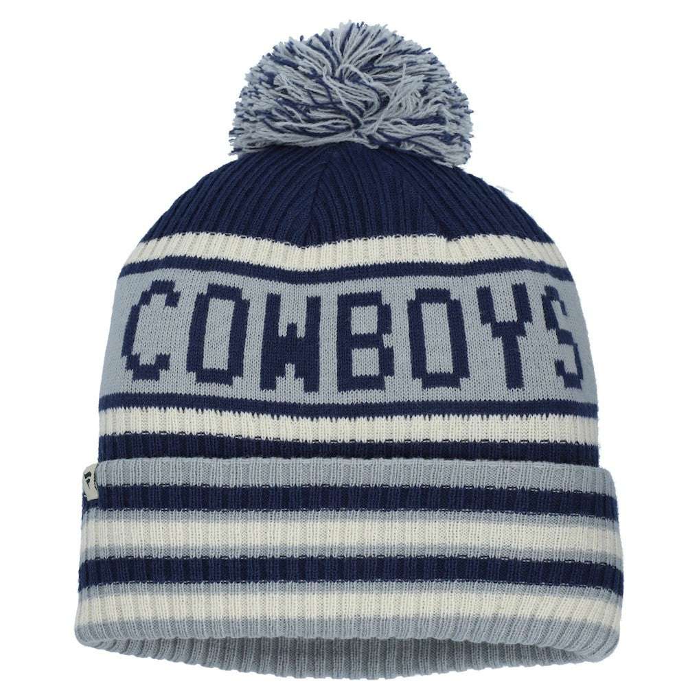 Dallas Cowboys Heritage Blindside Cuffed Knit Hat with Pom - Navy cheap
