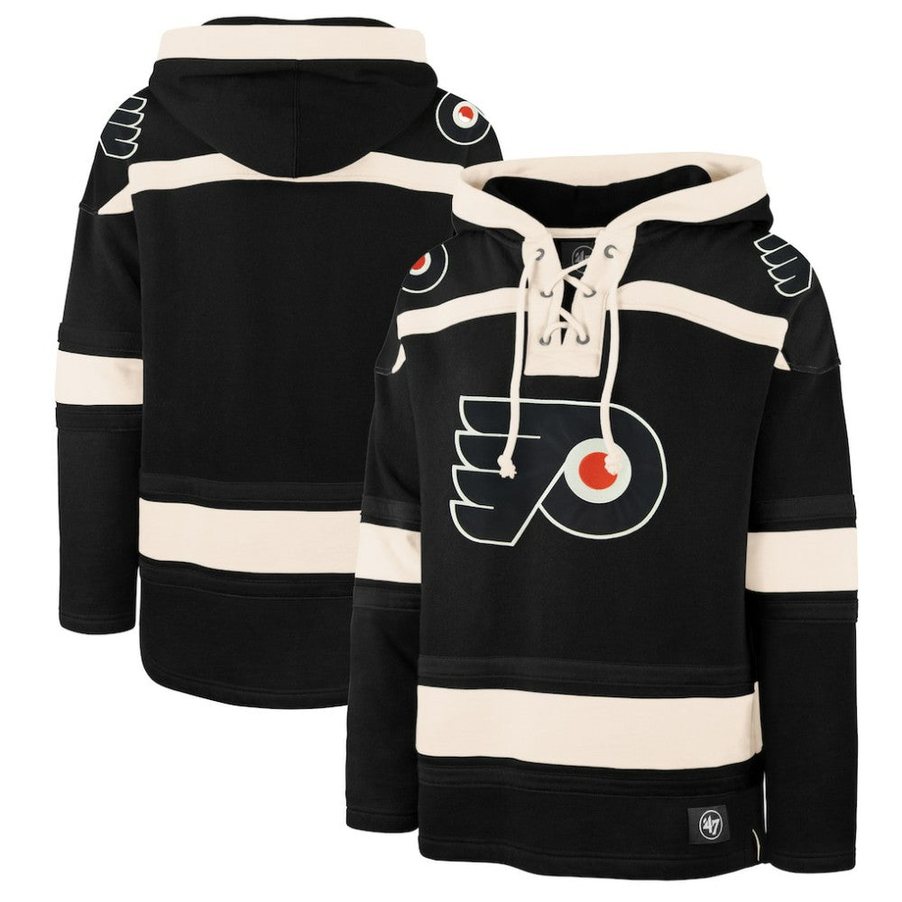 Philadelphia Flyers '47 Superior Lacer Hoodie - Black Hoodies