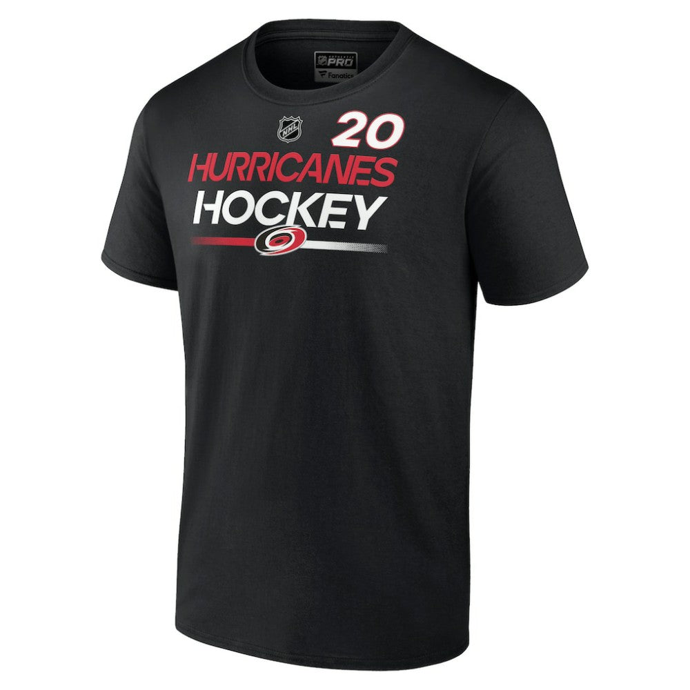 Sebastian Aho Carolina Hurricanes Fanatics  Authentic Pro Prime Name & Number T-Shirt - Black T-shirts