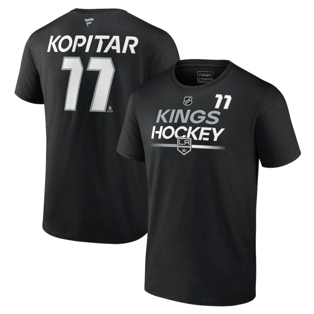 Anze Kopitar Los Angeles Kings Fanatics  Authentic Pro Prime Name & Number T-Shirt - Black T-shirts