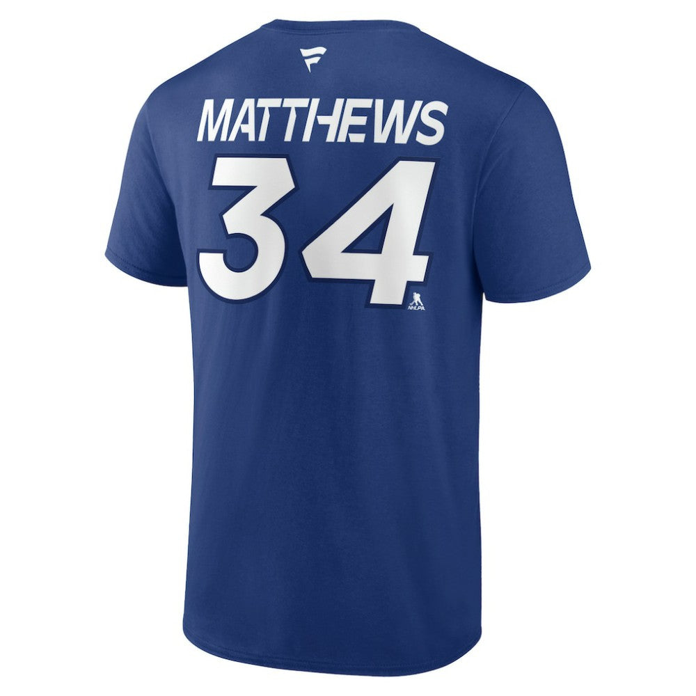 Auston Matthews Toronto Maple Leafs Fanatics  Authentic Pro Prime Name & Number T-Shirt - Blue T-shirts