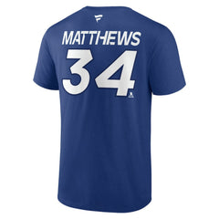 Auston Matthews Toronto Maple Leafs Fanatics  Authentic Pro Prime Name & Number T-Shirt - Blue T-shirts