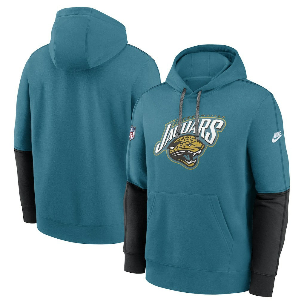 Jacksonville Jaguars Throwback Alternate Logo Team Issue Club Pullover Hoodie - Teal sale