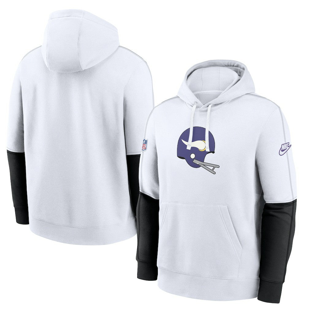 Minnesota Vikings Alternate Logo Club Pullover Hoodie - White on sale