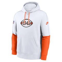 Cleveland Browns Throwback Logo Club Tri-Blend Pullover Hoodie - White outlet