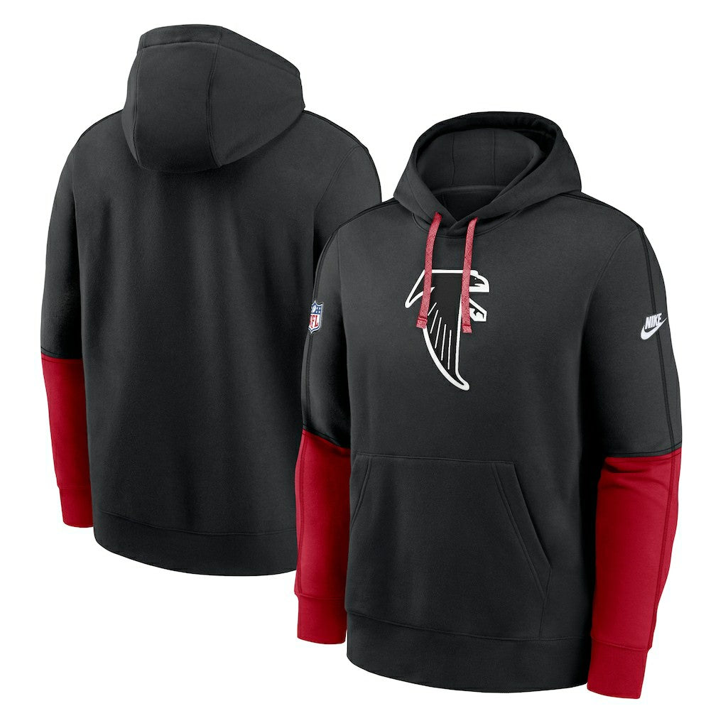 Atlanta Falcons Throwback Logo Club Tri-Blend Pullover Hoodie - Black for sale