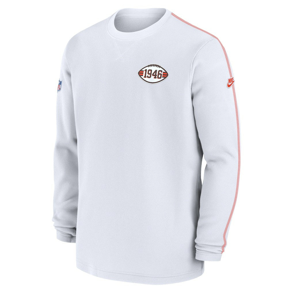Cleveland Browns Alternate Logo Coach Long Sleeve Top - White cheap