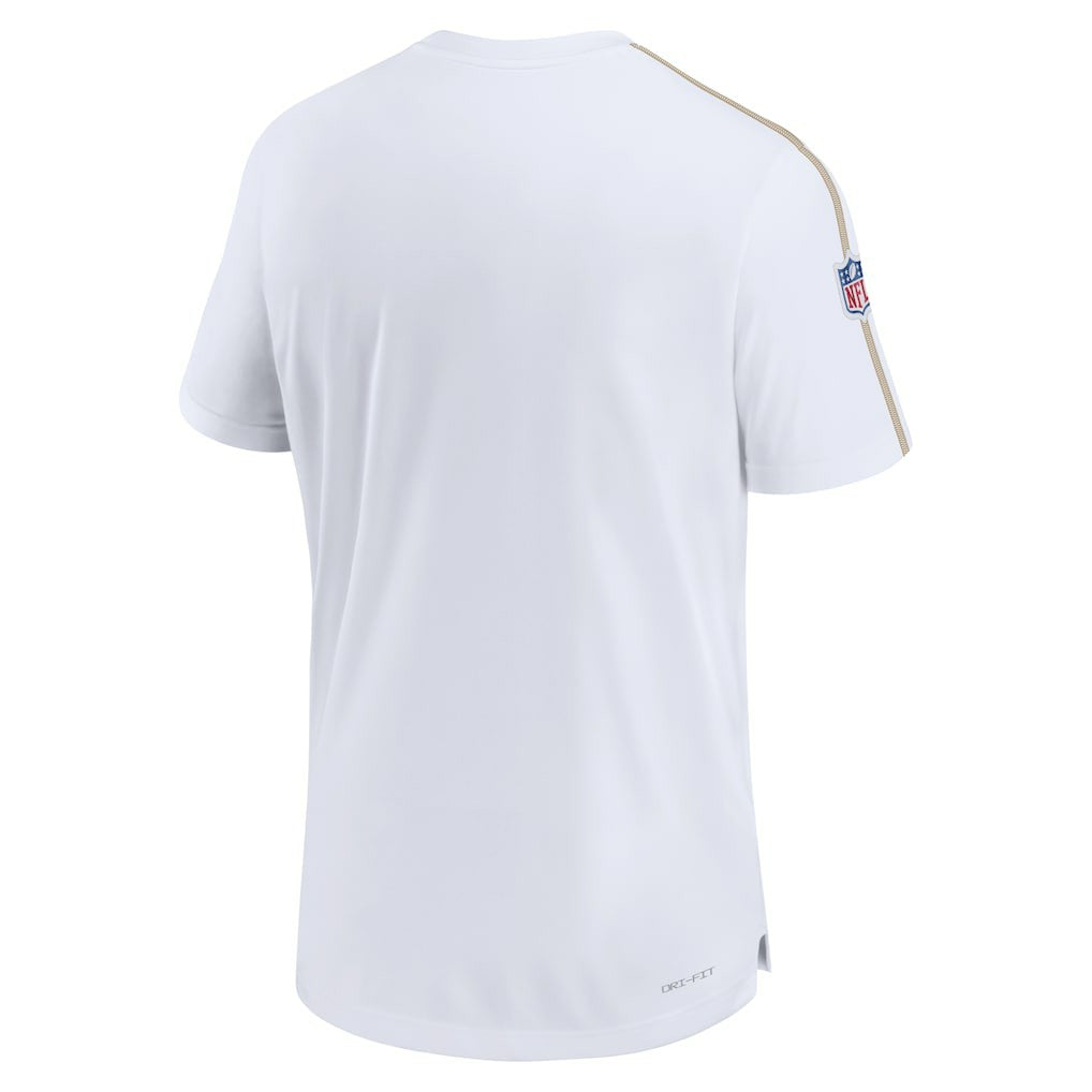 New Orleans Saints Sideline Alternate Logo Coach Performance Top - White cheap