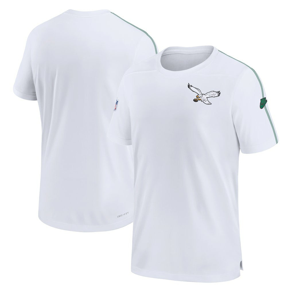 Philadelphia Eagles Sideline Alternate Logo Coach Performance Top - White online