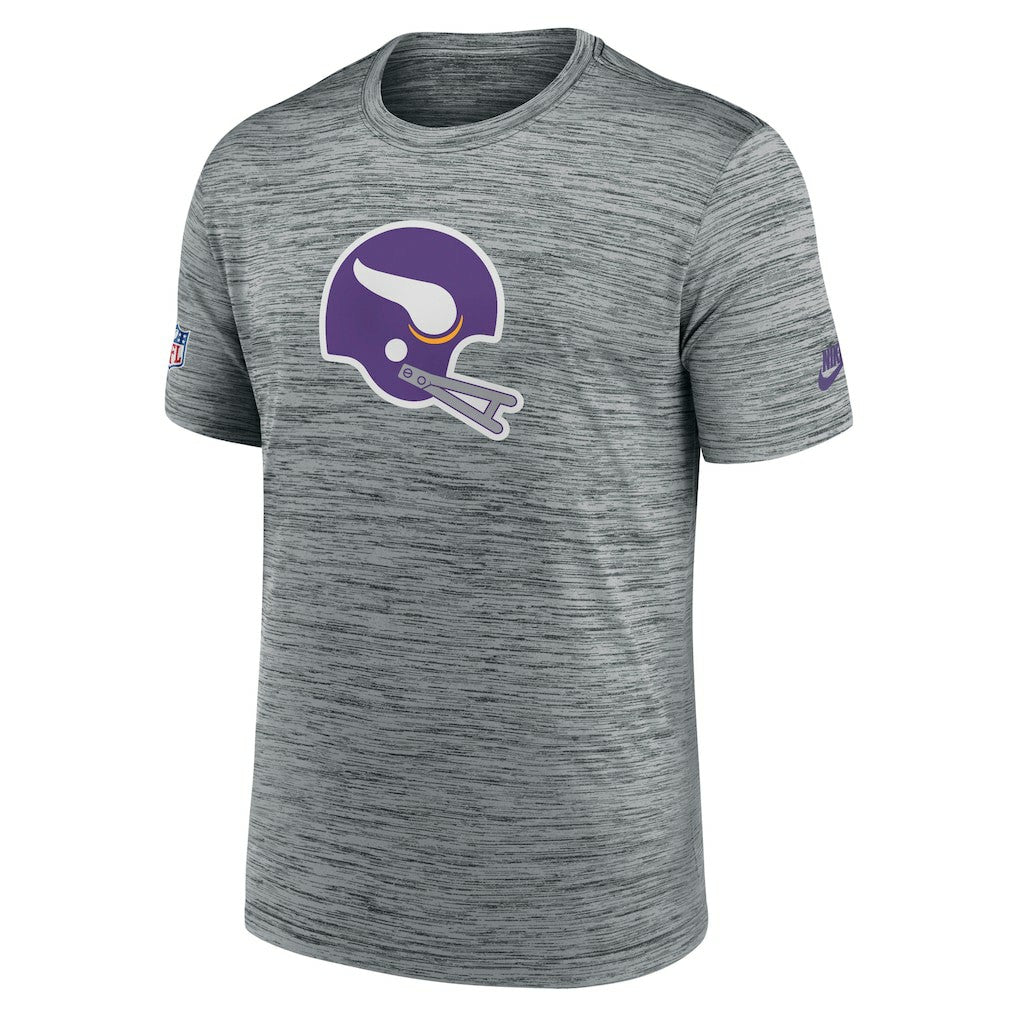 Minnesota Vikings Sideline Velocity Throwback Logo Dri-FIT T-Shirt - Gray cheap