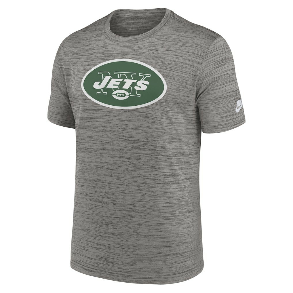 New York Jets Sideline Velocity Throwback Logo Dri-FIT T-Shirt - Gray for sale