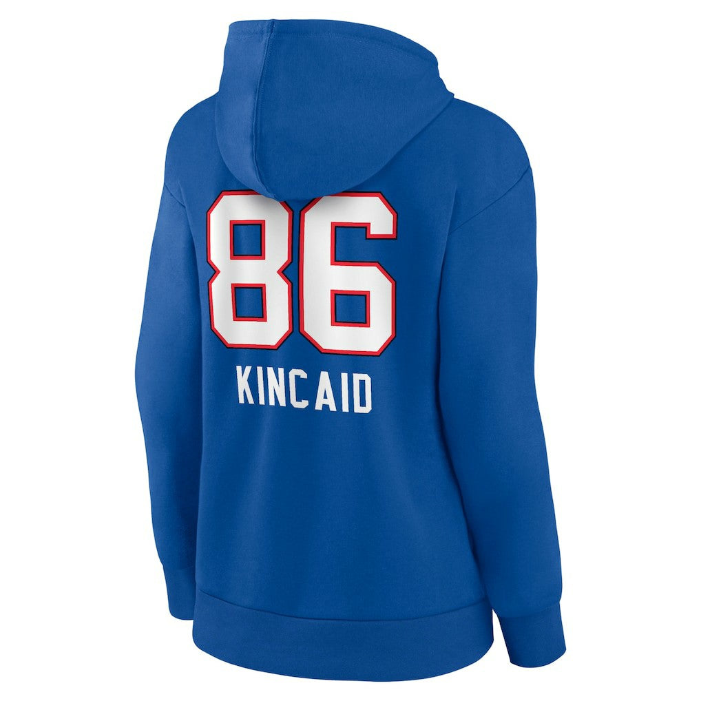 Dalton Kincaid Buffalo Bills Women's Team Wordmark Player Name & Number Pullover Hoodie - Royal on sale