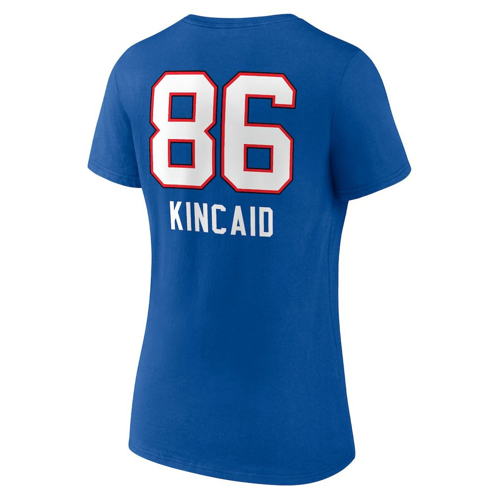 Dalton Kincaid Buffalo Bills Women's Team Wordmark Player Name & Number V-Neck T-Shirt - Royal cheap