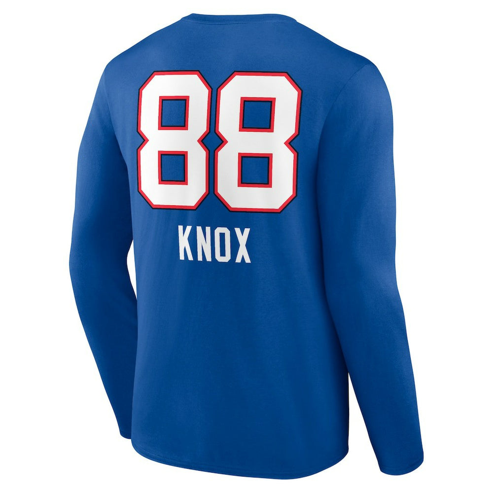 Dawson Knox Buffalo Bills Team Wordmark Player Name & Number Long Sleeve T-Shirt - Royal on sale