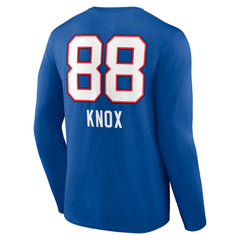 Dawson Knox Buffalo Bills Team Wordmark Player Name & Number Long Sleeve T-Shirt - Royal on sale