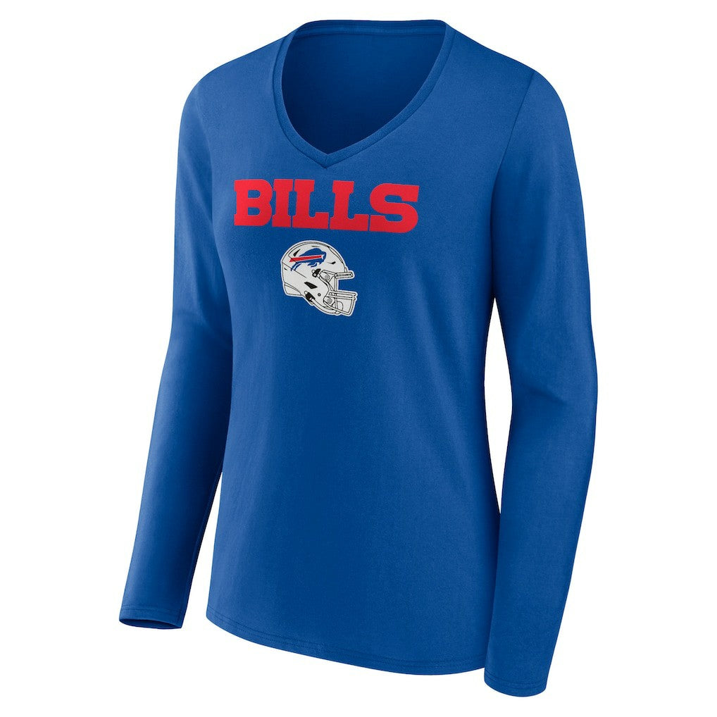 Dawson Knox Buffalo Bills Women's Team Wordmark Player Name & Number Long Sleeve V-Neck T-Shirt - Royal sale