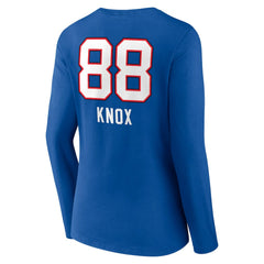 Dawson Knox Buffalo Bills Women's Team Wordmark Player Name & Number Long Sleeve V-Neck T-Shirt - Royal sale