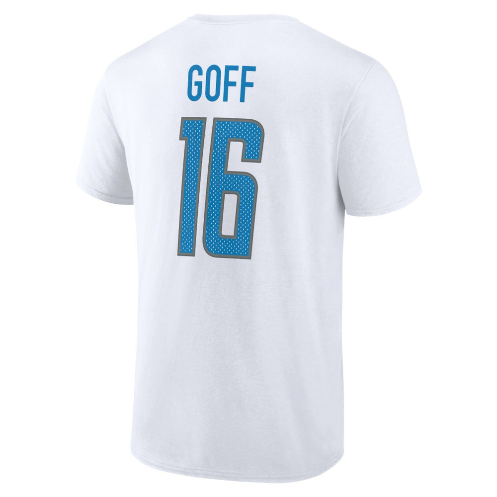 Jared Goff Detroit Lions Icon Player Name & Number T-Shirt - White online