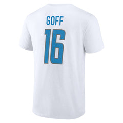 Jared Goff Detroit Lions Icon Player Name & Number T-Shirt - White online