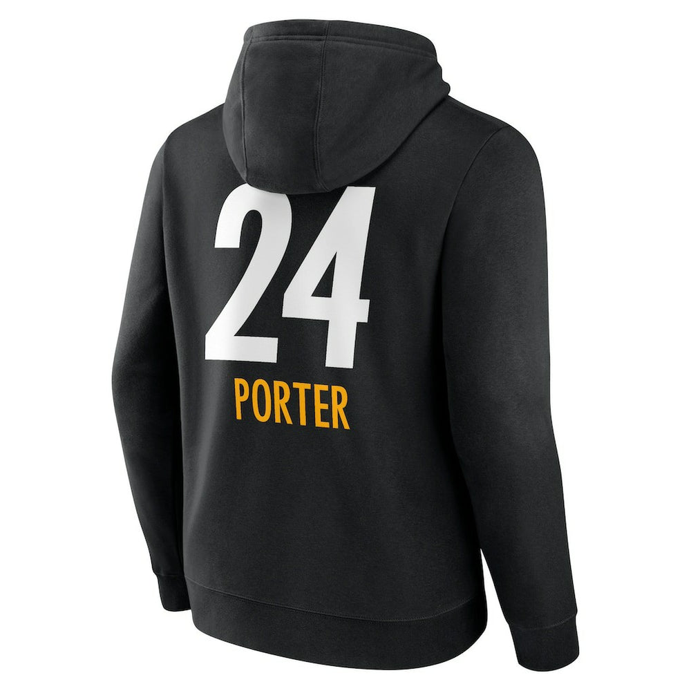 Joey Porter Jr. Pittsburgh Steelers Team Wordmark Player Name & Number Pullover Hoodie - Black for sale