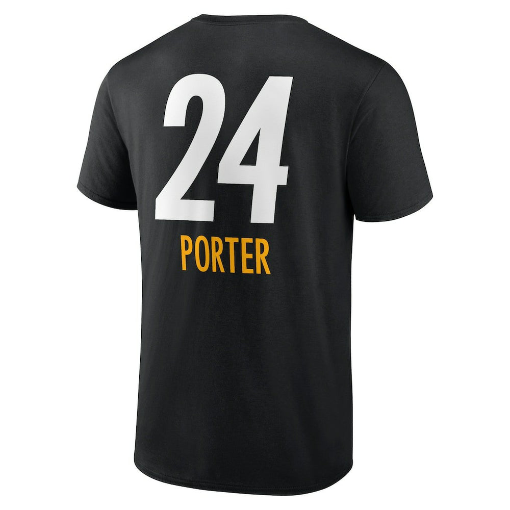 Joey Porter Jr. Pittsburgh Steelers Team Wordmark Player Name & Number T-Shirt - Black sale