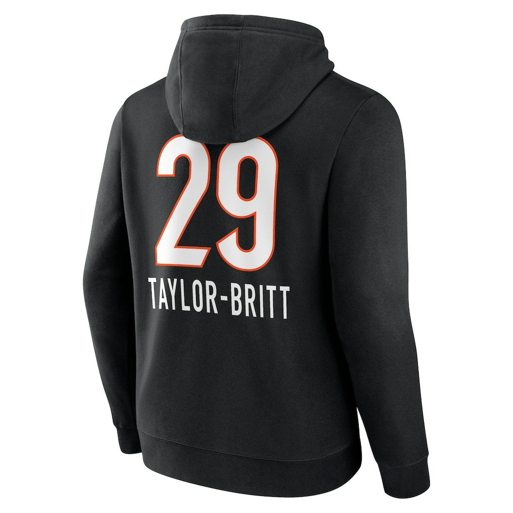 Cam Taylor-Britt Cincinnati Bengals Team Wordmark Player Name & Number Pullover Hoodie - Black sale