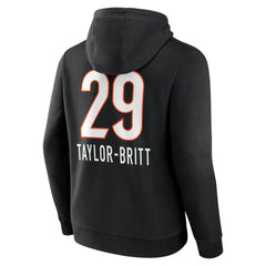 Cam Taylor-Britt Cincinnati Bengals Team Wordmark Player Name & Number Pullover Hoodie - Black sale