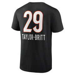 Cam Taylor-Britt Cincinnati Bengals Team Wordmark Player Name & Number T-Shirt - Black on sale
