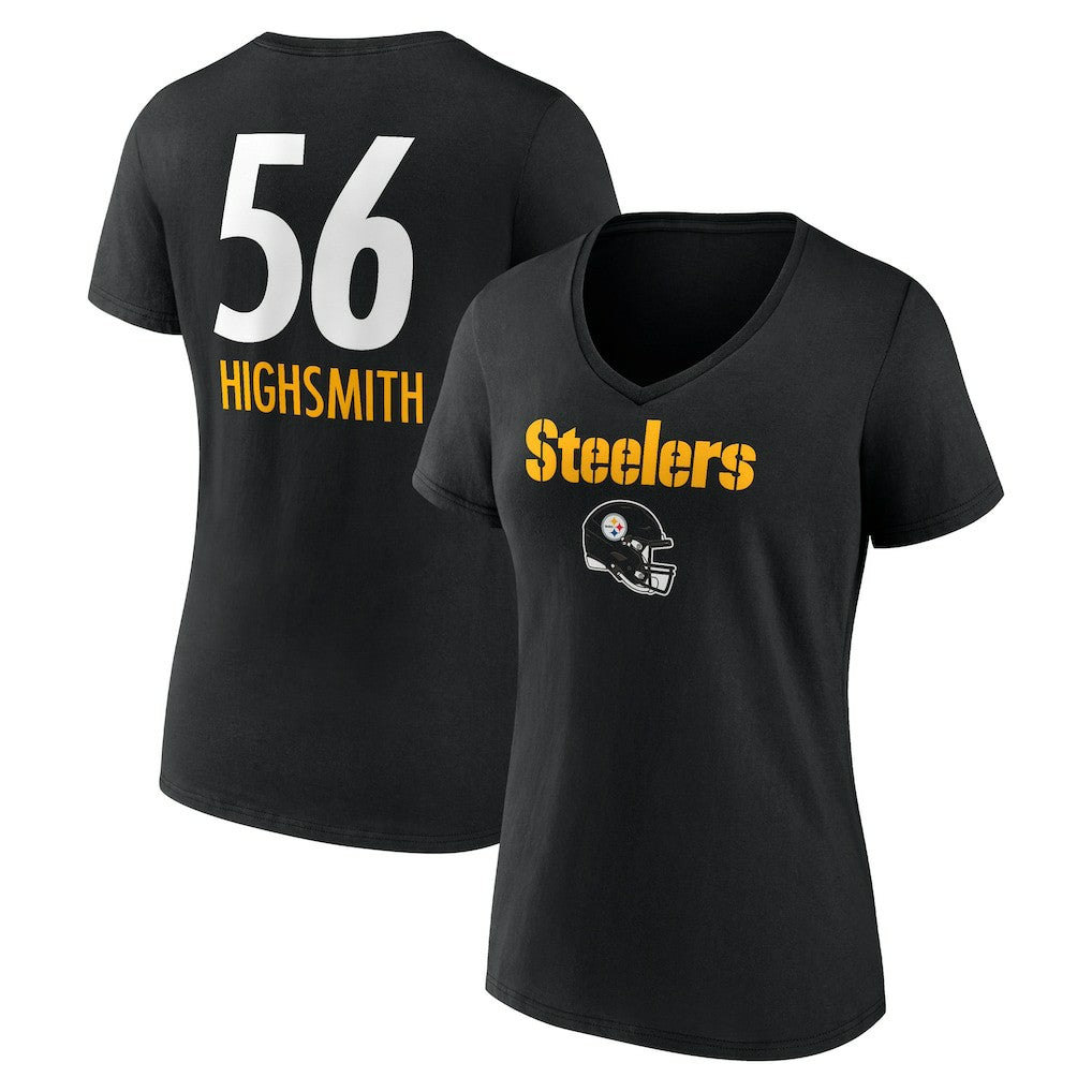 Alex Highsmith Pittsburgh Steelers Women's Team Wordmark Player Name & Number V-Neck T-Shirt - Black discount
