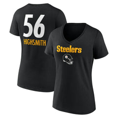 Alex Highsmith Pittsburgh Steelers Women's Team Wordmark Player Name & Number V-Neck T-Shirt - Black discount