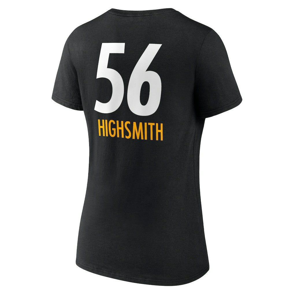 Alex Highsmith Pittsburgh Steelers Women's Team Wordmark Player Name & Number V-Neck T-Shirt - Black discount