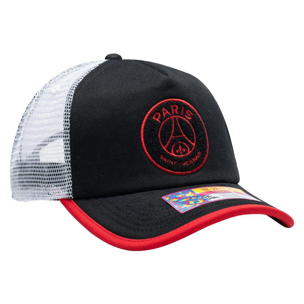 Paris Saint-Germain Unisex Strike One8th Trucker Adjustable Hat  - Black discount