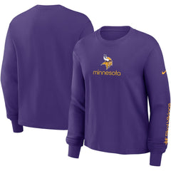 Minnesota Vikings Women's Boxy Long Sleeve T-Shirt - Purple for sale
