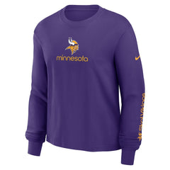 Minnesota Vikings Women's Boxy Long Sleeve T-Shirt - Purple for sale