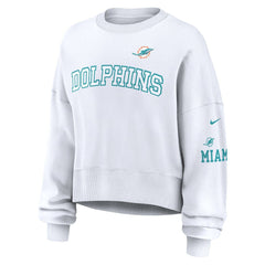 Miami Dolphins Women's Oversized Pullover Sweatshirt - White outlet